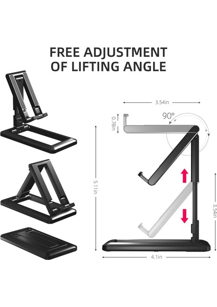 Pembe Katlanabilir Tablet Telefon Tutucu Masaüstü Cep Telefonu Standı Ayarlanabilir Masa Braketi iPad iPhone Samsung Için Akıllı Telefon Standı (Yurt Dışından) indirimleri