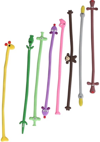 Resim 1 8 Adet USB Hub Bağları Kulaklık Sarıcıları Bağları Geri Çekilebilir Kablo Askıları Kablo Klipsleri Kordon Organizatör Tel Tutucu Organizatör (Yurt Dışından)