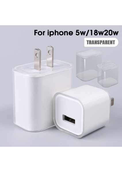 Iphone Şarj Cihazı Için 20W Için 5W 18W 20W Şarj Cihazı Koruyucu Kılıfşeffaf Tpu Cep Akıllı Telefon Şarj Koruyucusu Telefon Aksesuarları (Yurt Dışından)