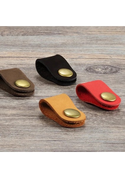 Stylea-Koyu Kahverengi Evrensel Kablo Sarıcı Kulaklık Klipsi Sapanlar Cep Telefonu Değiştirme Tel Organizatör Yönetimi Koruyucu Kablo Sabitleyici Deri Tutucu (Yurt Dışından)