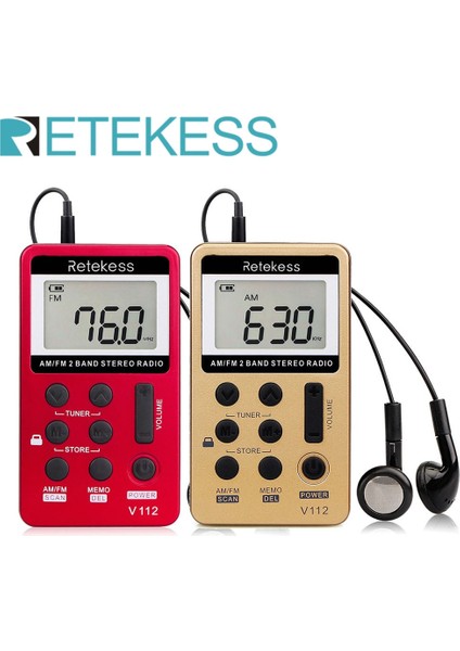 Gold Retekess V112 Radyo Mini Cep Radyo Alıcısı Taşınabilir Radyolar Fm Şarj Edilebilir Uyku Süresi Kulaklık Walkman Go Yürüyüş Için (Yurt Dışından) fiyatları