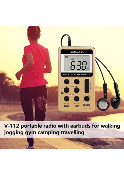 Gold Retekess V112 Radyo Mini Cep Radyo Alıcısı Taşınabilir Radyolar Fm Şarj Edilebilir Uyku Süresi Kulaklık Walkman Go Yürüyüş Için (Yurt Dışından) indirimleri