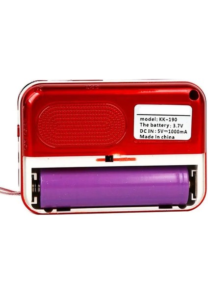 Kırmızı Taşınabilir Radyo Alıcısı Mini Fm Dijital Şarj Edilebilir Hoparlör El USB Tf Handsfree Cepler Mp3 Çalar Telefon Için Mp4 KK-190 (Yurt Dışından) indirimleri