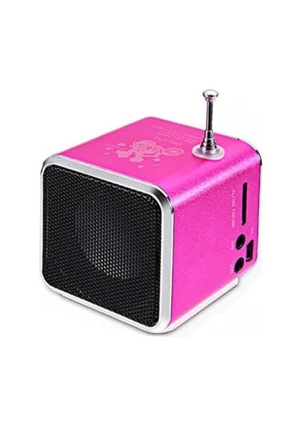 Macenta Mini TD-V26 Dijital Fm Radyo Alıcısı Taşınabilir Radyo Fm Stereo Alıcısı LCD Radyo Hoparlör Hoparlör Desteği Mikro Tf Kart (Yurt Dışından)