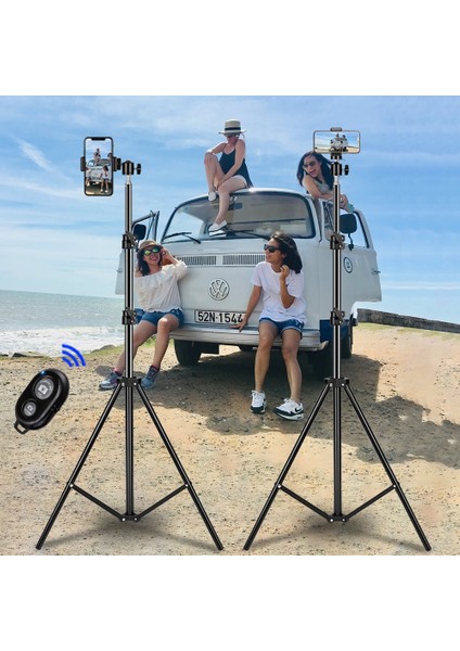 SH-SJJ-01-200 Tripod Telefon Tripodu Standı Halka Işık 1/4 Vida Kafası Esnek Selfie Bluetooth Uzaktan Kumanda Tutucu Telefon Için (Yurt Dışından)