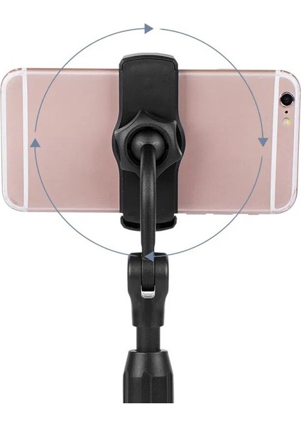 Siyah Masaüstü Tripod Telefon Akıllı Telefon Için Iphone ile Telefon Tutucu Stand Braketi Işkembe Mobil Telefon Statief Standı Masası (Yurt Dışından)