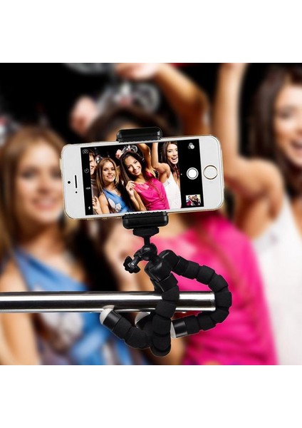 Kırmızı Mini Esnek Sünger Ahtapot Tripod iPhone Samsung Xiaomi Tutucular Bluetooth Selie Uzaktan Sopa Telefon Standı Bluetooth Tripodlar (Yurt Dışından)