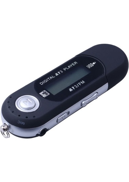 Siyah Mini USB 4 GB Mp3 Müzik Çalar Dijital LCD Ekran Desteği 32G Tf Kart Fm Radyo Fm Fonksiyonlu Taşınabilir Mp3 Çalar (Yurt Dışından)