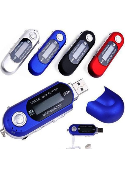 Siyah Mini USB 4 GB Mp3 Müzik Çalar Dijital LCD Ekran Desteği 32G Tf Kart Fm Radyo Fm Fonksiyonlu Taşınabilir Mp3 Çalar (Yurt Dışından)