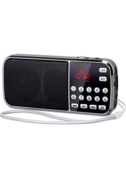 Mavi Prunus J-189 Radyo Taşınabilir Am Fm Radyo El Cep Hıfı Stereo Hoparlör Hava Durumu Bluetooth Dijital Radyolar Şarj Edilebilir USB (Yurt Dışından)