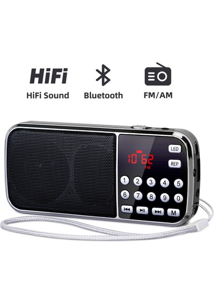 Mavi Prunus J-189 Radyo Taşınabilir Am Fm Radyo El Cep Hıfı Stereo Hoparlör Hava Durumu Bluetooth Dijital Radyolar Şarj Edilebilir USB (Yurt Dışından) fırsatları