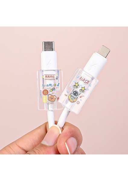 E Şarj Kablosu Koruyucusu Veri Hattı Kablosu Koruyucuları Bobin Sarıcı Koruyucu Kılıf Cep Telefonu Iphone Samsung Aksesuarları Için (Yurt Dışından)