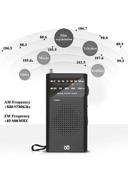 Beyaz Mini Cep Fm/am Radyo Yaşlılar Için Taşınabilir Dijital Radyo Spor Açık Müzik Çalar 3.5mm Kulaklık Jakı ile (Yurt Dışından) modelleri