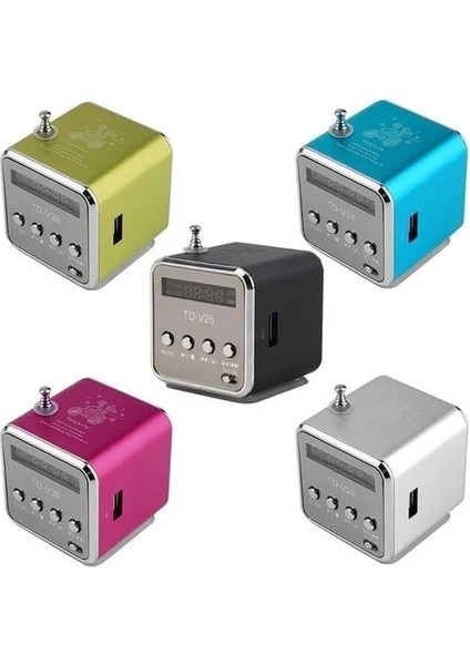 Yeşil Mini Dijital Taşınabilir Radyo Fm Mini Radyo Internet Fm Radyo Hoparlör USB Sd Kart Oynatıcı Cep Telefonu Pc Müzik Çalar RADV26 (Yurt Dışından)