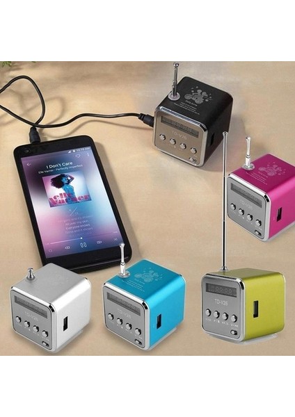 Yeşil Mini Dijital Taşınabilir Radyo Fm Mini Radyo Internet Fm Radyo Hoparlör USB Sd Kart Oynatıcı Cep Telefonu Pc Müzik Çalar RADV26 (Yurt Dışından) fırsatları