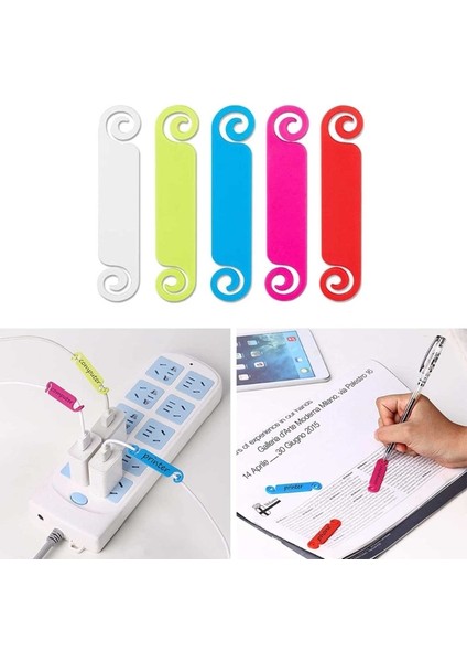 10 Parça Set 50 Adet Kablo Etiketleri Kablo Yönetim Etiketleri Çok Renkli Kablo Etiketleri Kordon Tanımlama Etiketleri USB Bilgisayar Telefonu Şarj (Yurt Dışından)