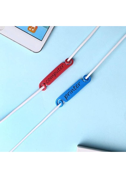10 Parça Set 50 Adet Kablo Etiketleri Kablo Yönetim Etiketleri Çok Renkli Kablo Etiketleri Kordon Tanımlama Etiketleri USB Bilgisayar Telefonu Şarj (Yurt Dışından)