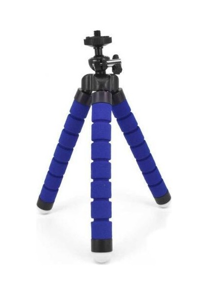 Mavi Mini Esnek Sünger Ahtapot Tripod iPhone Samsung Xiaomi Huawei Cep Telefonu Akıllı Telefon Tripod Gopro 7 6 5 Kamera (Yurt Dışından)