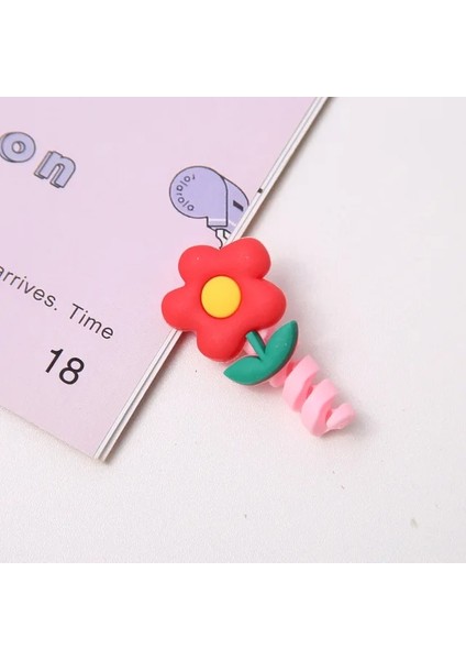 01 Sevimli USB Şarj Kablosu Bite Koruma Karikatür Hayvan Şarj Kablosu Tel Organizatör Kulaklık Hattı Kapak Koruma Kılıfı Akıllı Telefon (Yurt Dışından)