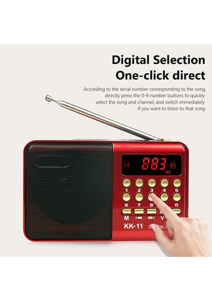 Stil B Taşınabilir Radyo Cep Boyutunda USB Powered Mini Çok Fonksiyonlu Fm Radyo Yaşlı Dijital Fm Mp3 Çalar Hoparlör (Yurt Dışından) fırsatları