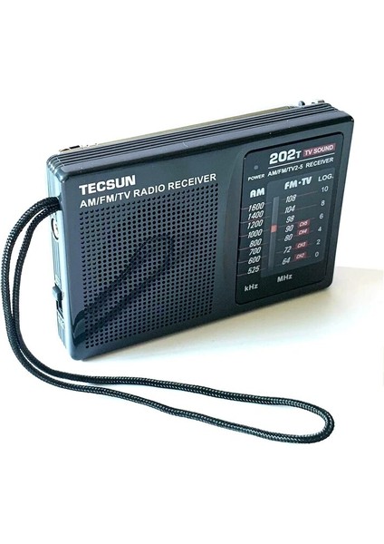 Siyah Orijinal Tecsun R-202T Am/fm/tv Cep Radyo Alıcısı Dahili Hoparlör Internet Taşınabilir Radyo Fm/fm/tv Cep Retro Radyo (Yurt Dışından)