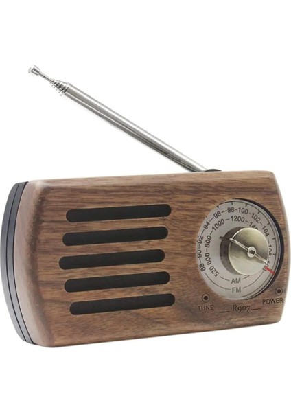 Ahşap Retro Masif Ahşap Ön Plactic Arka Taşınabilir Fm Am Radyo (Yurt Dışından)