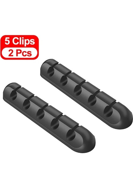5clips-2 Adet Essager Kabloları Organizatör USB Kablo Kordonu Tel Tutucu Klipler Masaüstü Yönetimi Için Fare Klavye Kulaklık Kablo Sarıcı Koruyucular (Yurt Dışından)
