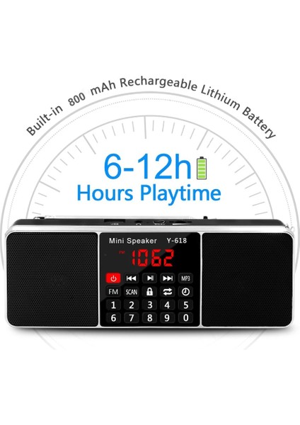 Mavi Lefon Dijital Fm Radyo Alıcısı Hoparlör Stereo Mp3 Çalar Desteği Tf Kart USB Sürücü LED Ekran Süresi Kapatma Taşınabilir Radyolar (Yurt Dışından) fırsatları