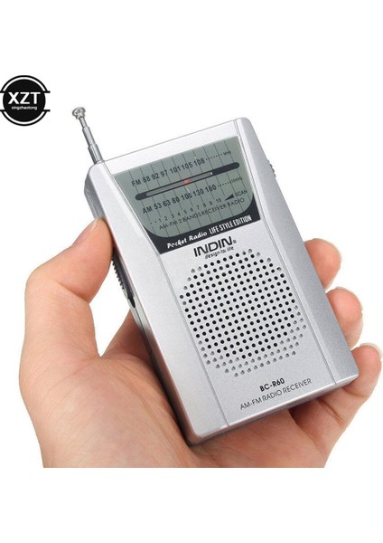 Gümüş BC-R60 Cep Radyo Teleskopik Anten Açık Mini Am/fm Çift Bantlı Radyo Dünya Alıcısı Hoparlör ile 3.5mm Kulaklık Jakı (Yurt Dışından) modelleri