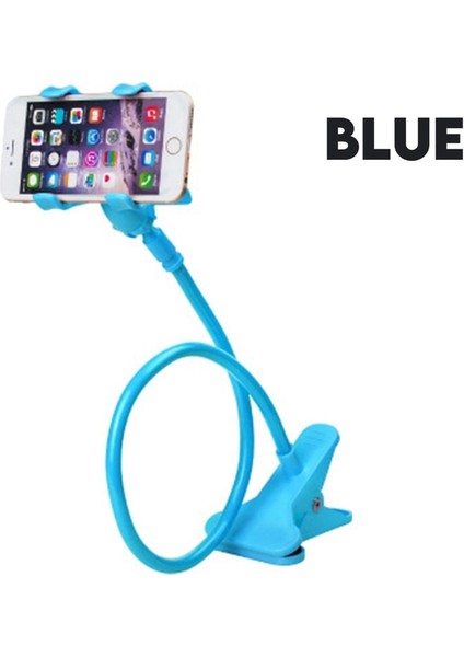 Gök Mavisi Evrensel Cep Telefonu Tutucu Esnek Tembel Tutucu Ayarlanabilir Cep Telefonu Klip Ev Yatak Masaüstü Montaj Braketi Akıllı Telefon Standı (Yurt Dışından) fiyatları