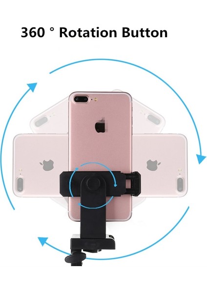 Ayarlanabilir Klip Tripod Montaj Adaptörü Ayarlanabilir Cep Telefonu Clipper Tutucu Dikey 360 Standı Telefon Kamera Selfie Çubuğu Için 1/4 Vida Deliği ile (Yurt Dışından)