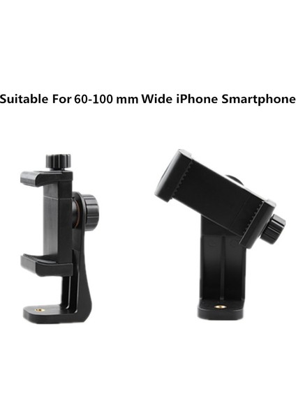 Ayarlanabilir Klip Tripod Montaj Adaptörü Ayarlanabilir Cep Telefonu Clipper Tutucu Dikey 360 Standı Telefon Kamera Selfie Çubuğu Için 1/4 Vida Deliği ile (Yurt Dışından)