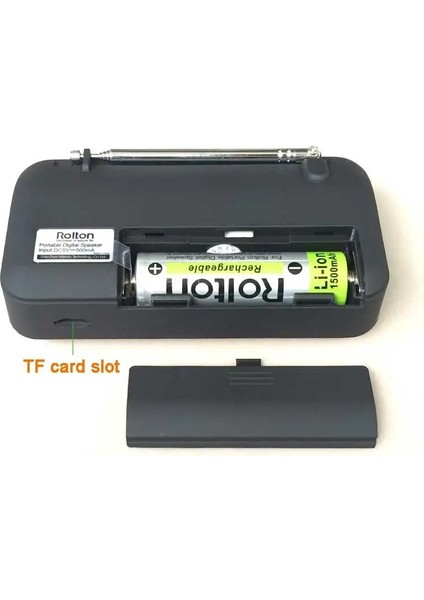 Bluetooth-Mavi Rolton W405 Dijital Taşınabilir Mini Mp3 Çalma Taşınabilir Fm Radyo Müzik Çalar Hoparlör Tf USB El Feneri ile Para Doğrula (Yurt Dışından) fırsatları