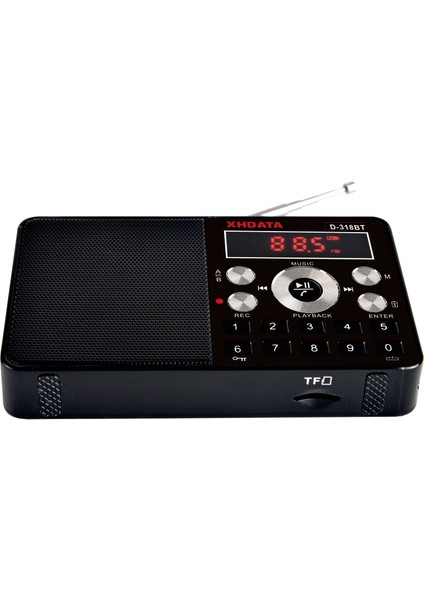 Siyah 8g Tf Xhdata D-318BT Mini Mp3 Çalar Stereo Radyo Fm Taşınabilir Ekran, Tf Kartı ile Mp3 Tekrarlı Hoparlör Fonksiyonunu Kaydetmeyi Destekleyebilir (Yurt Dışından) fırsatları