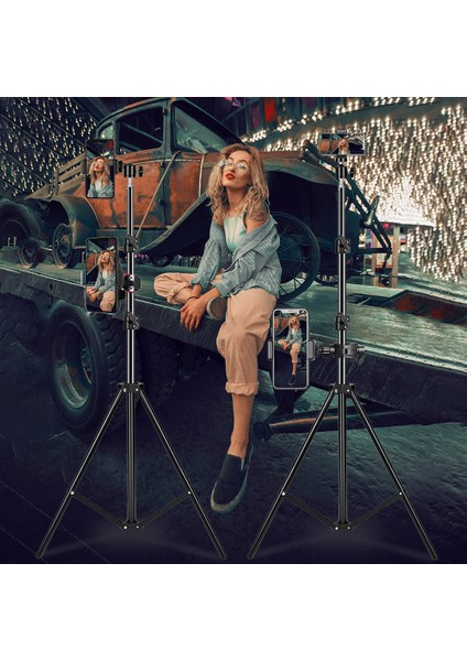 Telefon Tutucu D Alüminyum Tripod iphone Tutucu Gopro Cep Telefonu Canlı Fotoğrafçılık Selfie Sopa Tripod Halka Işık Kamera Softbox (Yurt Dışından) indirimleri