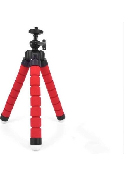 Kırmızı Mini Esnek Sünger Ahtapot Tripod iPhone Samsung Xiaomi Huawei Için Cep Telefonu Akıllı Telefon Tripod Gopro 7 6 5 Kamera (Yurt Dışından)