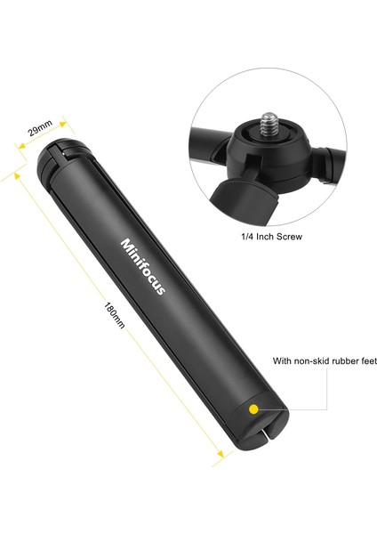 Mini Tripod Metal Mini Tripod + Top Kafa Dağı Masaüstü Masa Kameralı Telefon Için Standı El Gimbal Vlog Kolu Vlog Kavrama Tripod (Yurt Dışından) modelleri