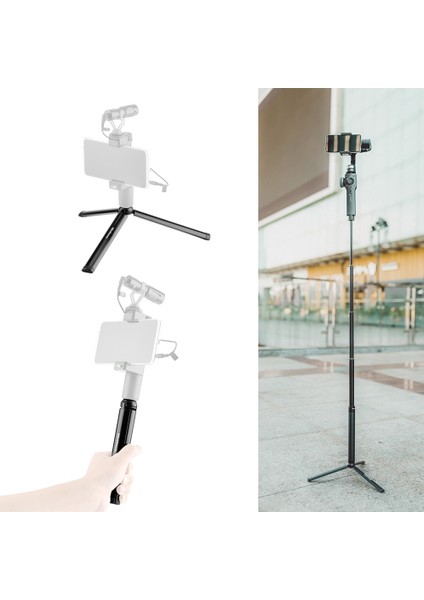 Mini Tripod Metal Mini Tripod + Top Kafa Dağı Masaüstü Masa Kameralı Telefon Için Standı El Gimbal Vlog Kolu Vlog Kavrama Tripod (Yurt Dışından) indirimleri