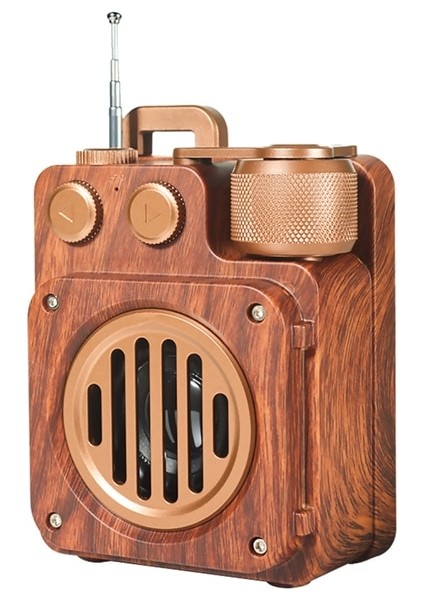 Kahverengi Benzersiz Retro Radyo Mavi Diş Hoparlör Taşınabilir Kablosuz Vintage Hoparlör Mutfak Masası Yatak Odası Ofis Için Eski Moda Stil (Yurt Dışından)