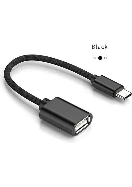 C Tipi Siyah 06 1 Adet USB Otg Adaptör Kablosu USB Dişi - Mikro USB Erkek Dönüştürücü Mikro USB Otg Adaptör Otg Adaptör Kablosu 3 Isteğe Bağlı Renk (Yurt Dışından)