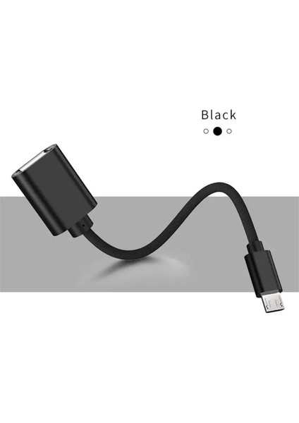 C Tipi Siyah 06 1 Adet USB Otg Adaptör Kablosu USB Dişi - Mikro USB Erkek Dönüştürücü Mikro USB Otg Adaptör Otg Adaptör Kablosu 3 Isteğe Bağlı Renk (Yurt Dışından)