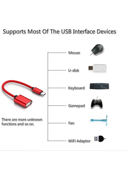 C Tipi Siyah 06 1 Adet USB Otg Adaptör Kablosu USB Dişi - Mikro USB Erkek Dönüştürücü Mikro USB Otg Adaptör Otg Adaptör Kablosu 3 Isteğe Bağlı Renk (Yurt Dışından)