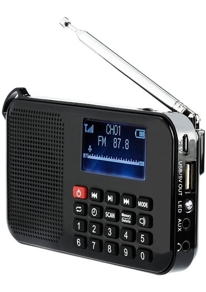 El Feneri, Uyku Zamanlayıcısı, Destek Tf Kartı ile Siyah Güneş Taşınabilir Fm Cep Radyo Hoparlör Müzik Çalar (Yurt Dışından)