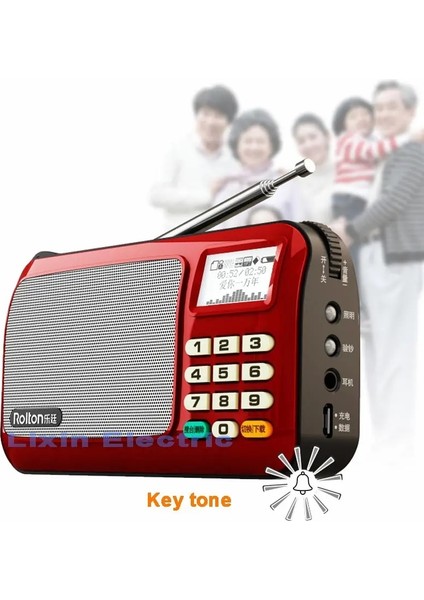 Kırmızı Rolton W505 Mp3 Çalar Mini Taşınabilir Ses Hoparlörleri Fm Radyo LCD Ekran Desteği Tf Kartı Müzik Çalma Yüksek LED El Feneri (Yurt Dışından) fırsatları