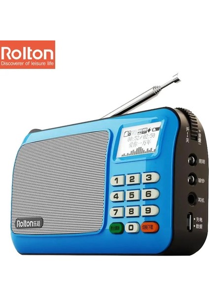 Kırmızı Rolton W505 Mp3 Çalar Mini Taşınabilir Ses Hoparlörleri Fm Radyo LCD Ekran Desteği Tf Kartı Müzik Çalma Yüksek LED El Feneri (Yurt Dışından) indirimleri