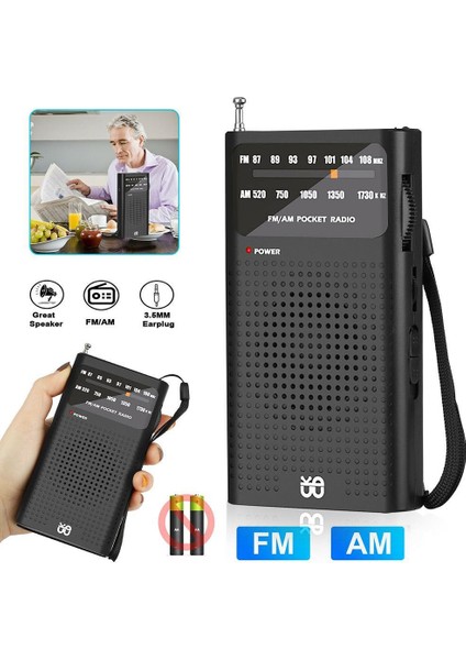 Tam Bant Fm/am Analog Radyo Cep Taşınabilir Radyo Saat Ayarı Açma/kapama Radyo Fonksiyonu Zamanlayıcı ile Dijital I1T9 (Yurt Dışından)