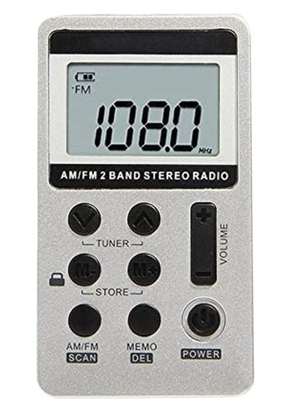 Gümüş 2021 Sıcak Mini Taşınabilir Radyo El Dijital Am Fm USB Tf Mp3 Çalar Hoparlör Şarj Edilebilir (Yurt Dışından)