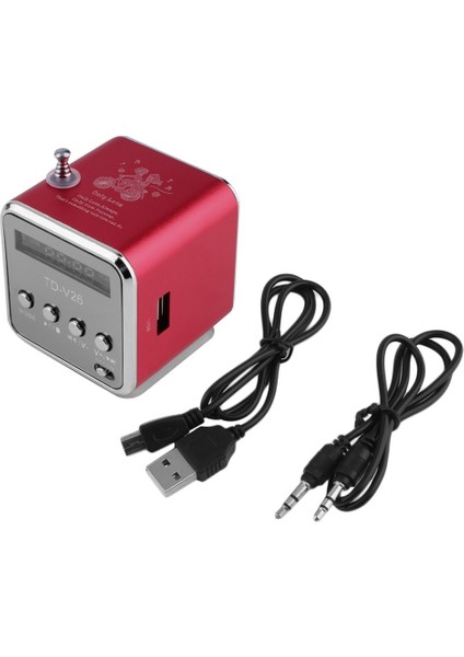 Gül Kırmızı Taşınabilir LED Kablosuz Mini Tf Kartusb Stereo Süper Bas Hoparlör Mp3/4 Müzik Çalar Fm Radyo Ib USB Aux Arayüzü (Yurt Dışından) fırsatları