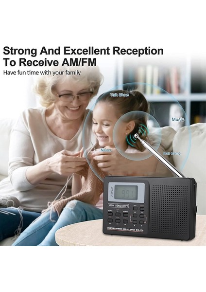 Taşınabilir Radyo Tam Bant Radyo Am Fm Mw Sw Dsp Dijital Cep Radyo Stereo Alıcısı Kulaklık ile Büyük Alım LCD Ekran (Yurt Dışından) fiyatları
