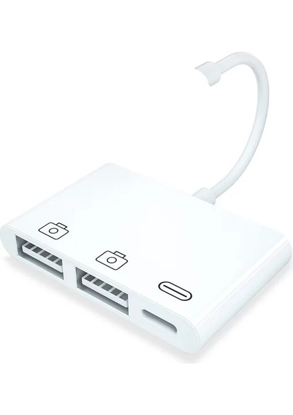 D Yıldırım 1080 P HDMI Kablosu USB Sd Tf Kart Okuyucu Dijital Av Tv Otg Adaptör Hub iPhone 13 12PRO x Xr Xs 11PRO Max Se iPad (Yurt Dışından)